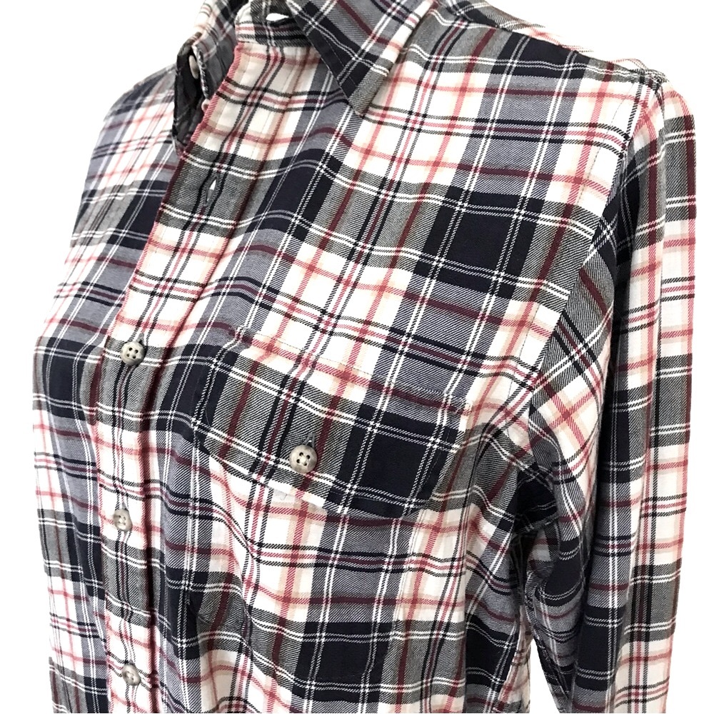Classic Flannel Button Down Shirt by GANTELLA Women’s Medium - Picture 6 of 10